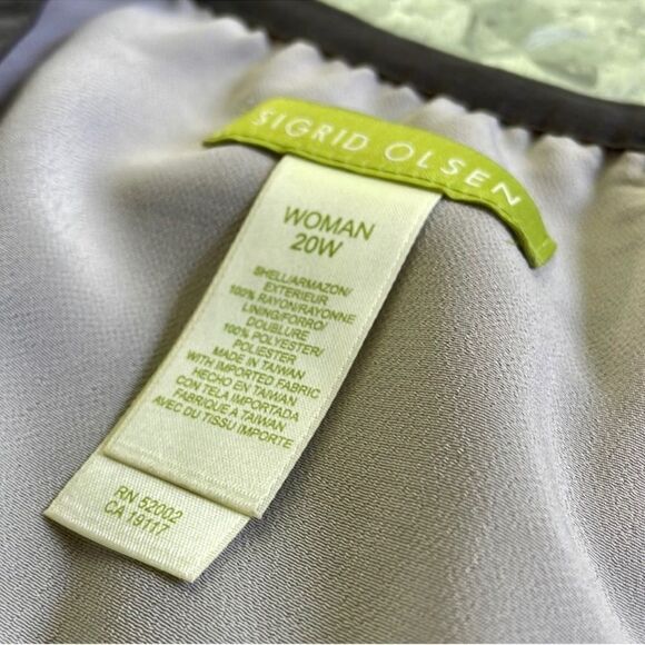 Sigrid Olsen Gray Lavender Abstract Print Plus Size Flowy Midi Skirt Sz 20W - Picture 4 of 8